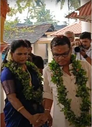 Actor Dharmajan tied the knot with his wife again and became a witness children