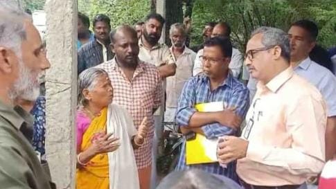 Officers stopped Nanchamma who was coming to cultivate