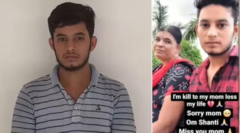 Sorry mom.. I am killing you, I miss you, Om Shanti'.. was posted on Instagram after the murder.