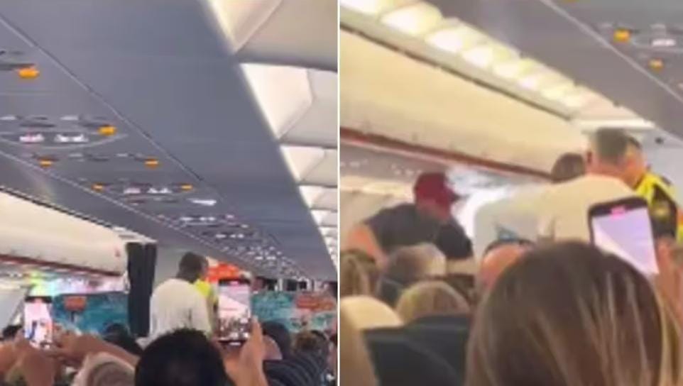 Drunk and caused problems in flight at 30,000 feet. The plane made an emergency landing