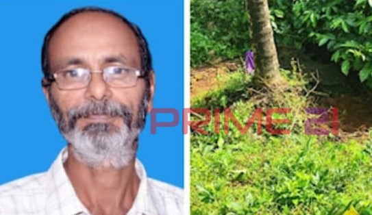 Old man lying dead in farm