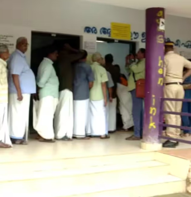 Wayanad and Chelakkara in the polling booth