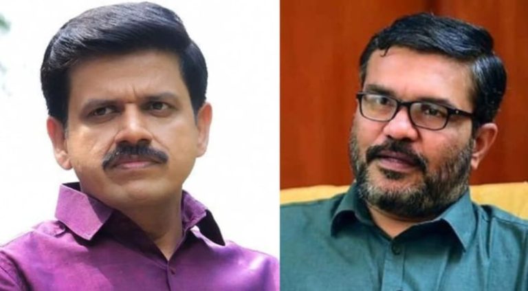 With criticism, CPM leader M.B. Rajesh.