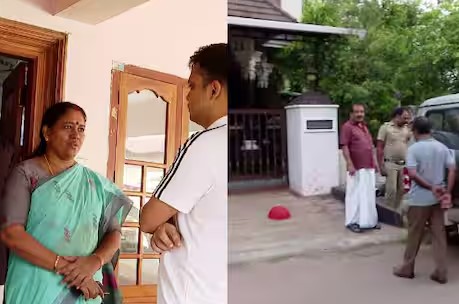 It is believed that firecrackers were thrown in front of Shobha Surendran's house.