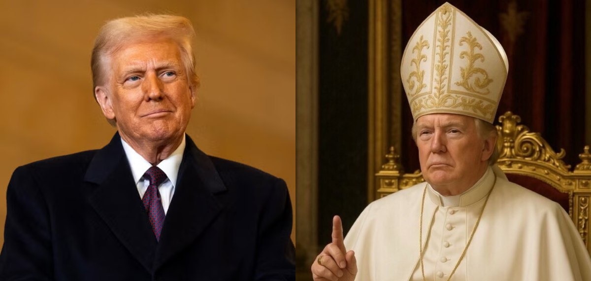 Trump poses as Pope in a photo