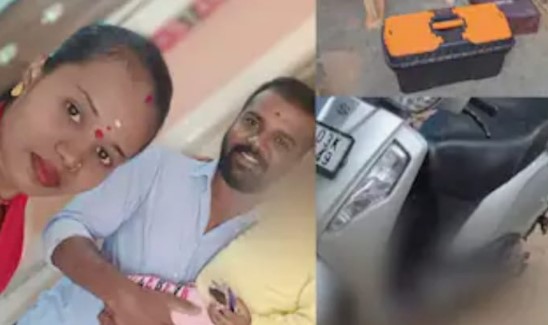 Husband cuts off wife's head and rides on scooter