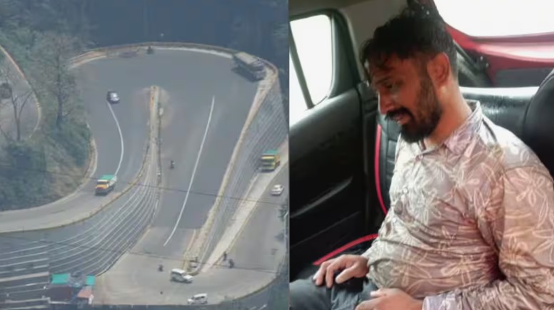 Youth arrested for jumping off Thamarassery pass after seeing police